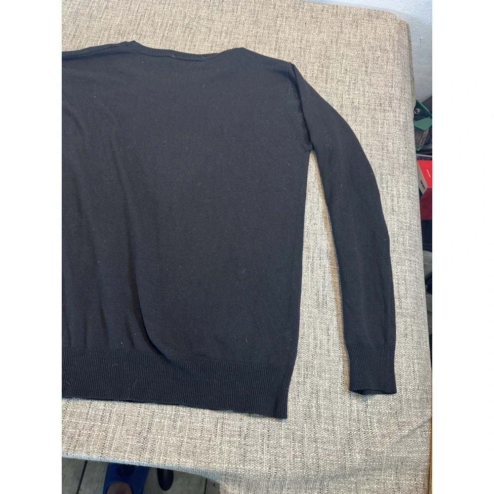 Polo Ralph Lauren Mens Black Cotton Crewneck‎ Sweater Red Pony Logo Large XXL
